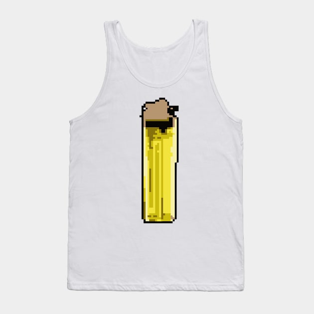 Pixel Lighter Yellow Tank Top by Africanob